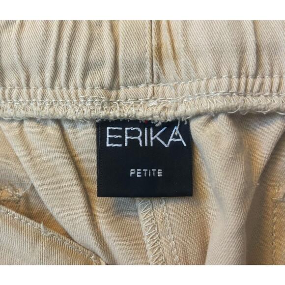 Vintage Erika Khaki Petite Cropped Pants Womens Size PL - Picture 3 of 7